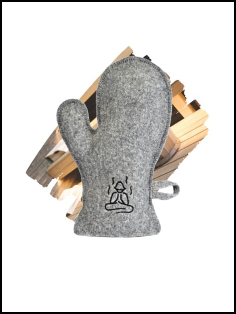 Wool Sauna Mitten Heat Resistant Felt Glove for Finnish Steam Room Spa